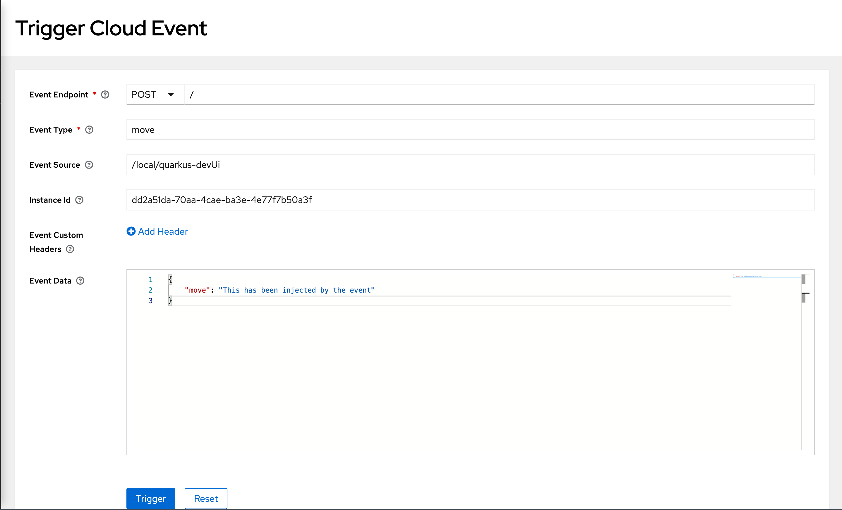 kogito swf tools workflow instances cloud event